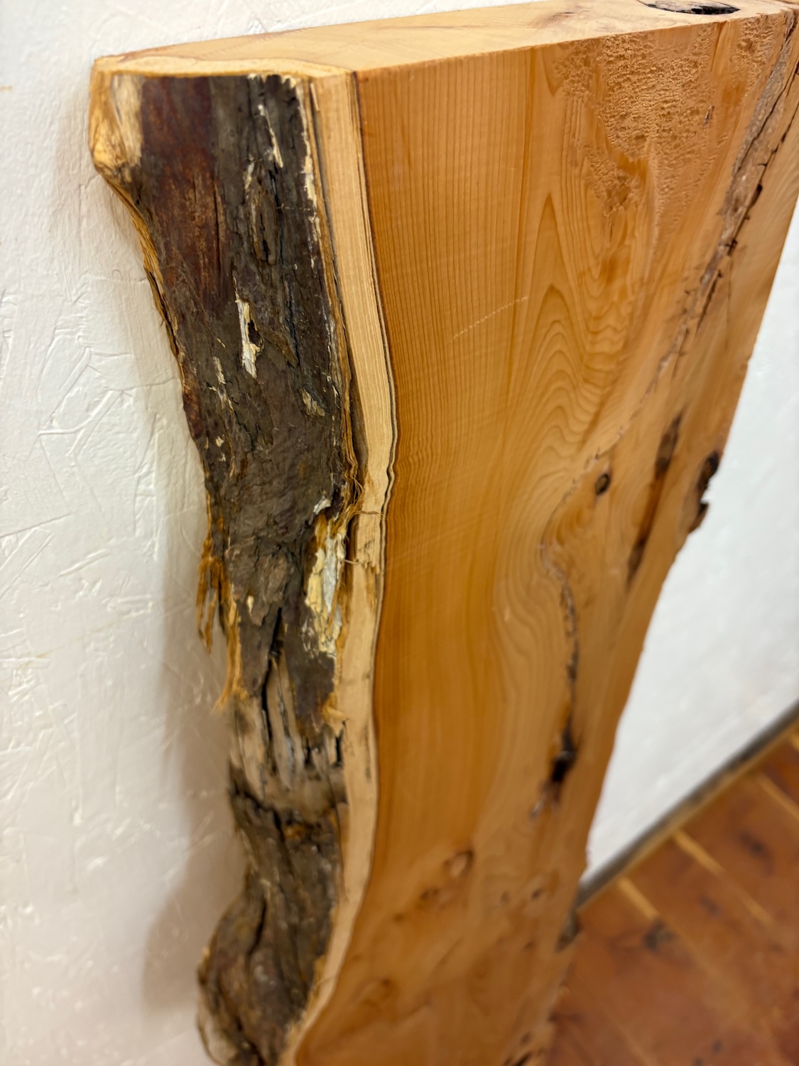 YEW Single Waney Edge Slab Planed Finish Hardwood Board 1592-3-1 Thickness 5cm Kiln Dried Seasoned Live Edge Shelves Mantels Wildwood - Image 15