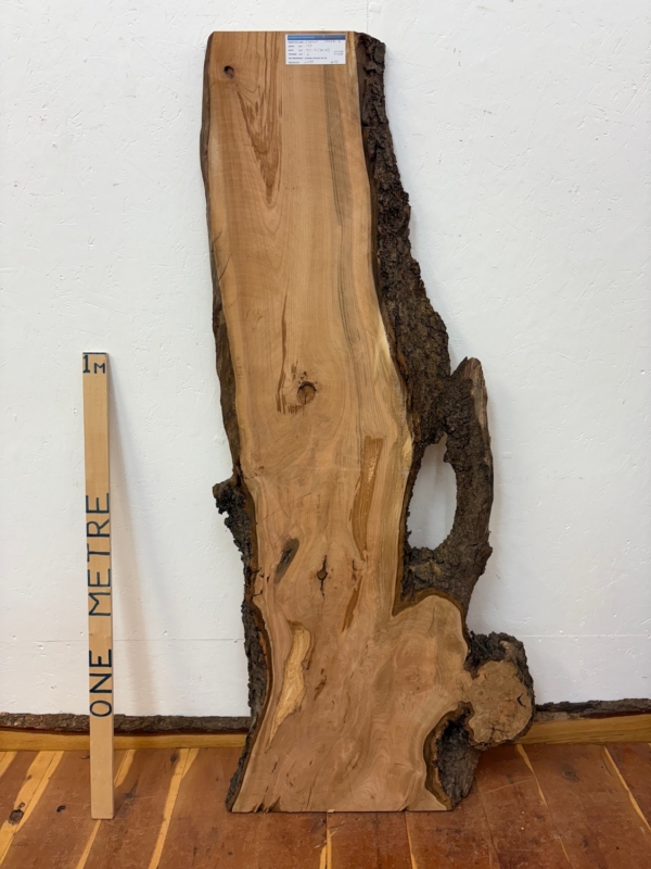 CHERRY Natural Waney Edge Slab Milled Finish Hardwood Board 1554A-7 Thickness 6cm Kiln Dried Seasoned Live Edge Offcuts Coffee Tabletops Desks Wildwood Wallart